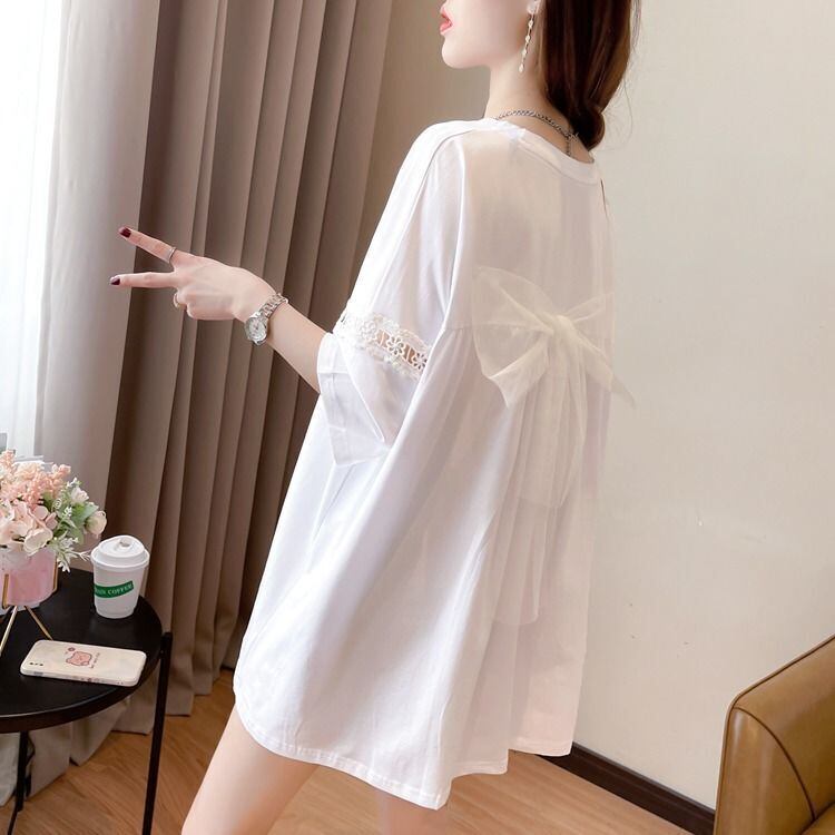 新商品 プリント ファッション ゆったり 全4色 半袖 Tシャツ＜S-11493＞