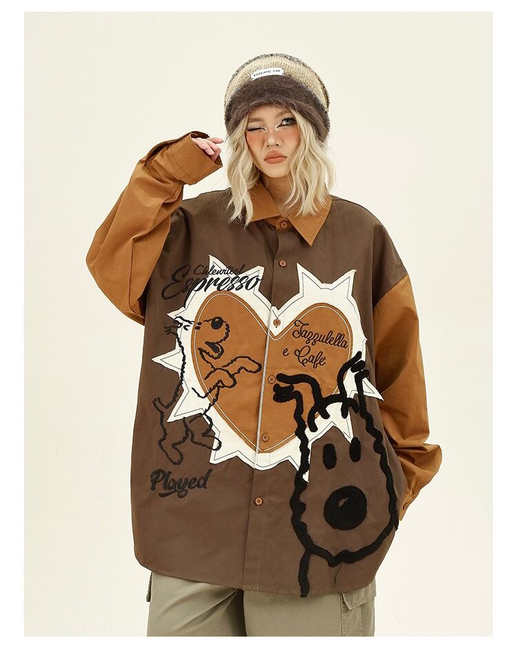 ベストセラーアイテム！ファッション感満々 切り替え アバンギャルド 2色選択 Tシャツ ＜S-9506＞
