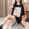 個性的なデザイン プリント 一目惚れ Tシャツ カットソー トップス＜S-3282＞