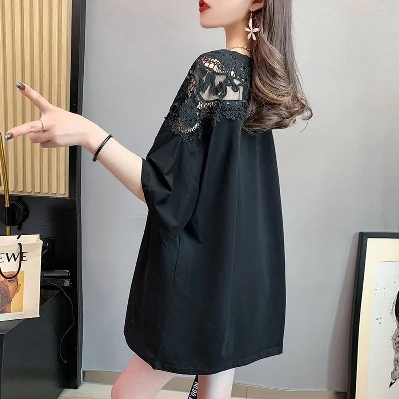 ゆったり感アップ プリント ファッション Tシャツ カットソー＜S-3306＞