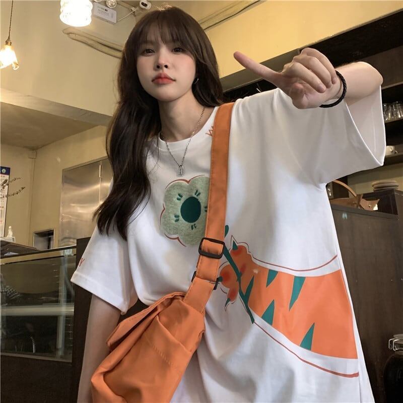好感度満載 プリント 美感いっぱい Tシャツ カットソー＜S-3313＞