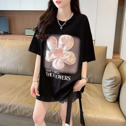 超人気 切り替え カジュアル プリント全3色 半袖Tシャツ カットソー ＜S-8609＞