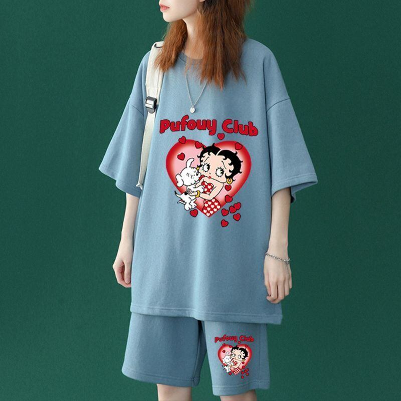 【半額！期間限定！！】早い者勝ち大人可愛い  半袖Ｔシャツⅹパンツセット全4色 <S-6579>