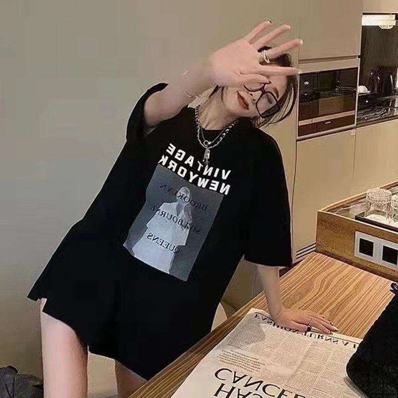 レトロ プリント オシャレ度満点 Tシャツ カットソー＜S-3309＞
