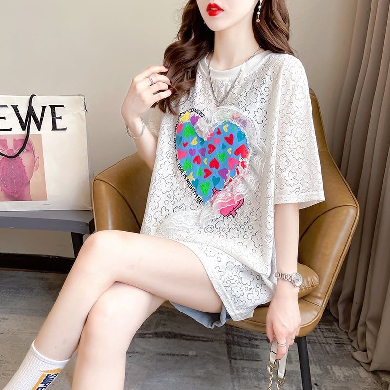 オシャレ度満点 プリント 高級感溢れる Tシャツ カットソー＜S-3336＞