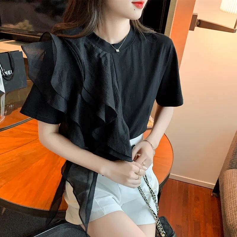 好感度100％ 早い者勝ち 絶対流行 カジュアル 2色選択 Tシャツ<S-11896>