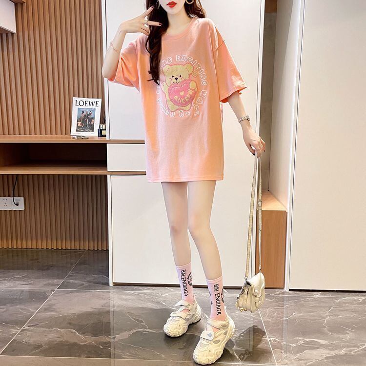 美人度アップ 好感度UP 海外トレンド カジュアル 全3色 半袖 Tシャツ ＜S-11641＞