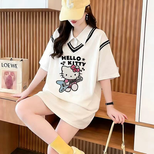 偽二枚 カジュアル プリント シンプル Tシャツ S-13260