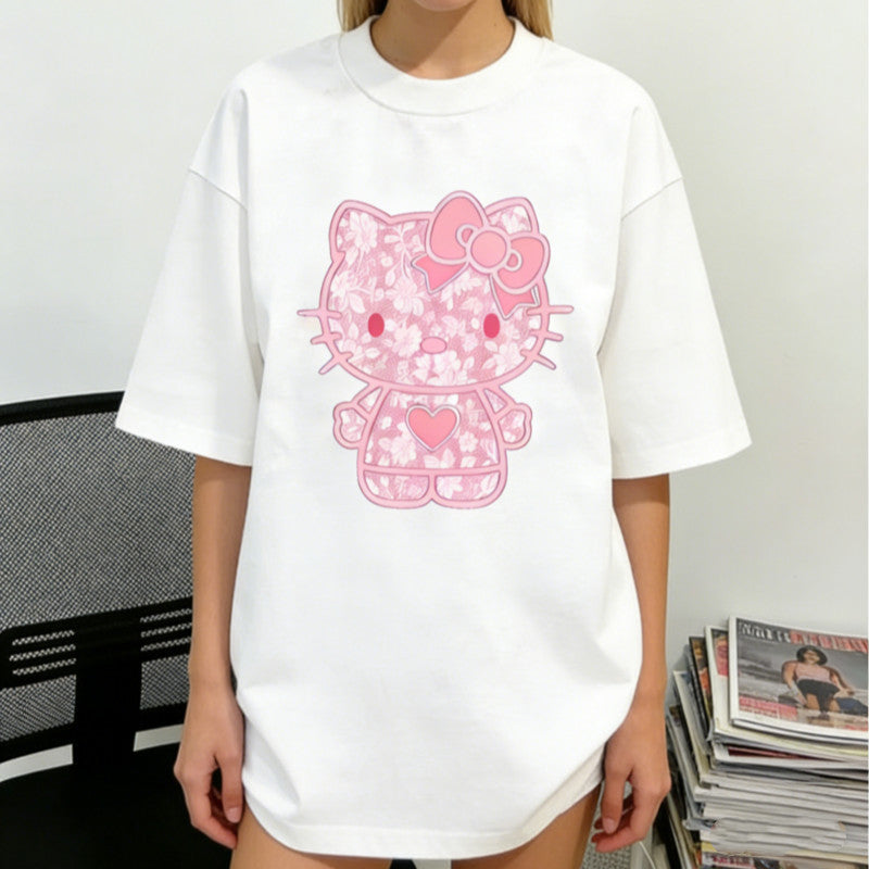ゆったり 体型カバー ファッショ 半袖  Tシャツ S-13228