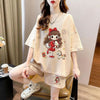 売れ筋 プリント Tシャツ & ショーツ セットアップ S-13244
