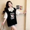 偽二枚 カジュアル プリント シンプル Tシャツ S-13260