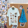 体型カバー ゆったり カジュアル プリント Tシャツ S-13288