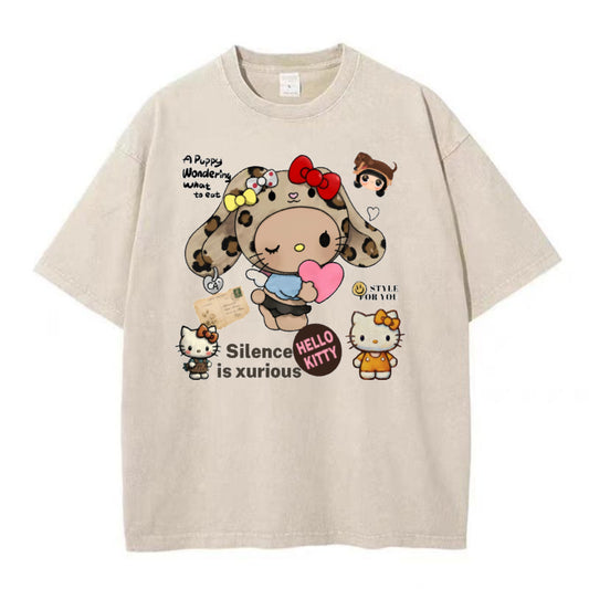 ゆったり シンプル プリント カジュアル Tシャツ S-13286