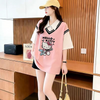 偽二枚 カジュアル プリント シンプル Tシャツ S-13260