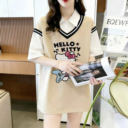 偽二枚 カジュアル プリント シンプル Tシャツ S-13260