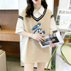 偽二枚 シンプル 体型カバー カジュアル Tシャツ S-13261