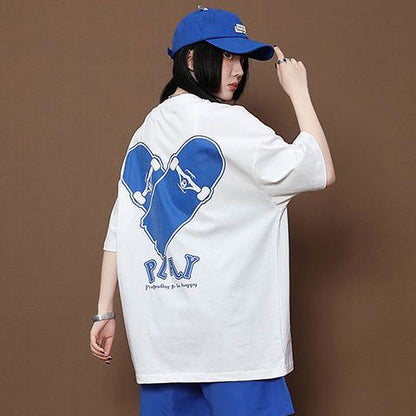 売れ筋 ゆったり Tシャツ & ショーツ セットアップ MO-80109