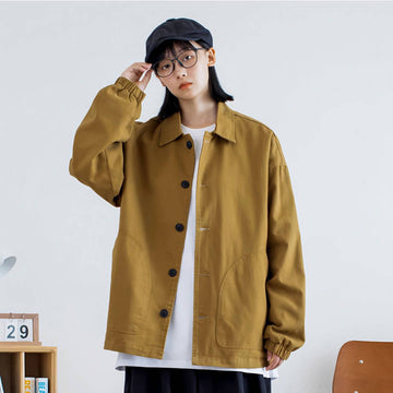 春定番 カジュアル ルーズシルエット ワークスタイル シャツ MO-13131