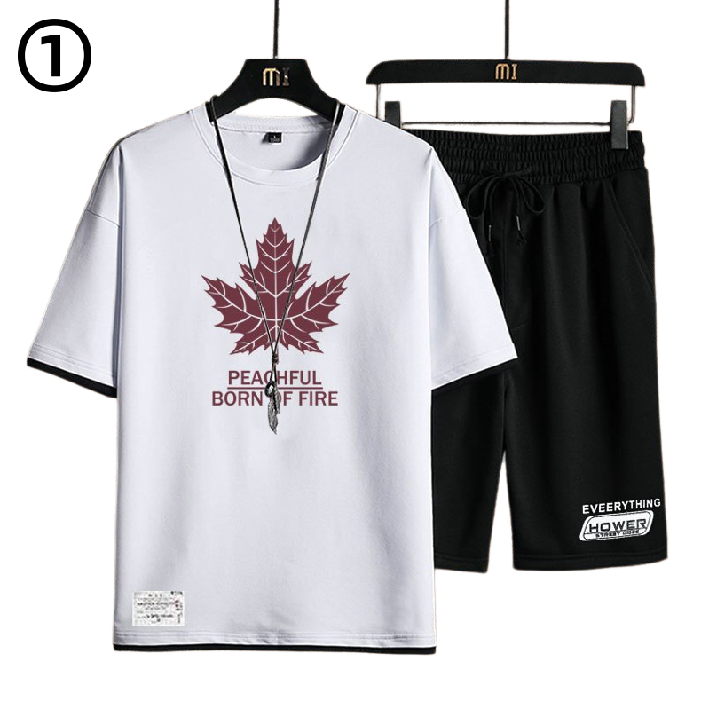 デザイン性抜群 カジュアル Tシャツ & ショーツ セットアップ MO-80068