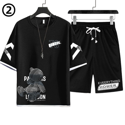 デザイン性抜群 カジュアル Tシャツ & ショーツ セットアップ MO-80068