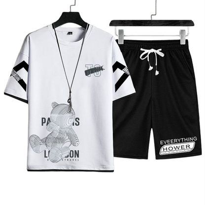 デザイン性抜群 カジュアル Tシャツ & ショーツ セットアップ MO-80068