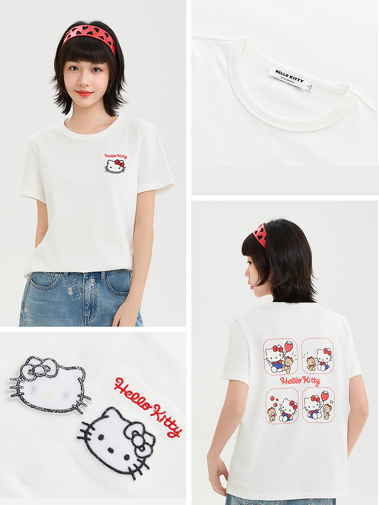 大人可愛い 品質のいい プリント 半袖 Tシャツ S-13219