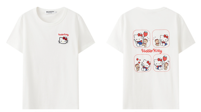 大人可愛い 品質のいい プリント 半袖 Tシャツ S-13219