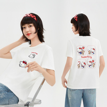 大人可愛い 品質のいい プリント 半袖 Tシャツ S-13219