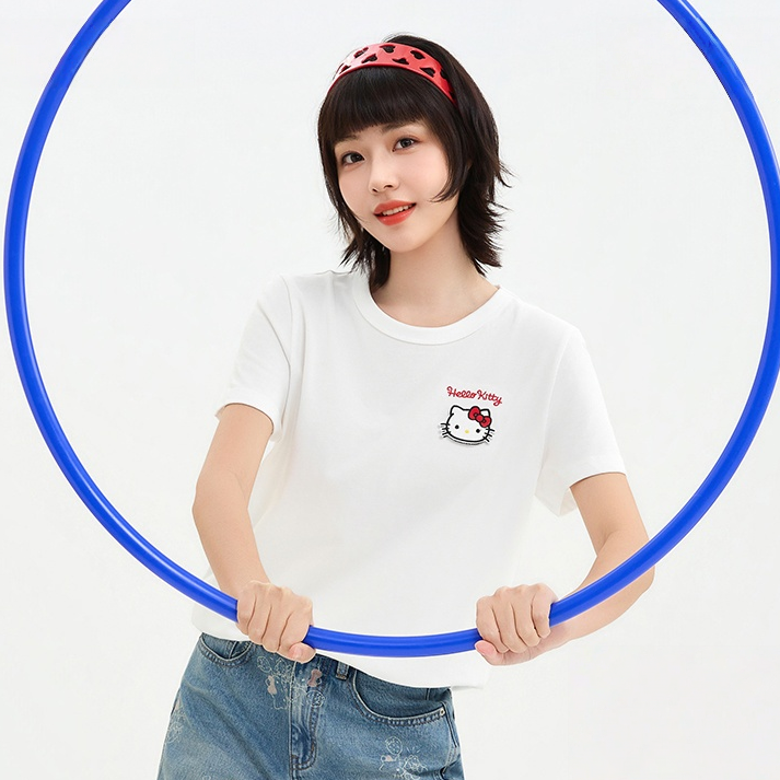 大人可愛い 品質のいい プリント 半袖 Tシャツ S-13219