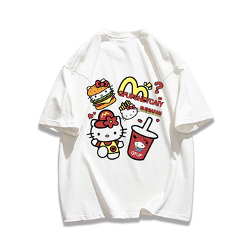 男女兼用 シンプル カジュアル プリント Tシャツ S-13232