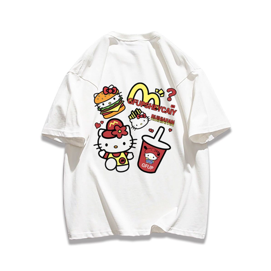 男女兼用 シンプル カジュアル プリント Tシャツ S-13232