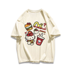 男女兼用 シンプル カジュアル プリント Tシャツ S-13232