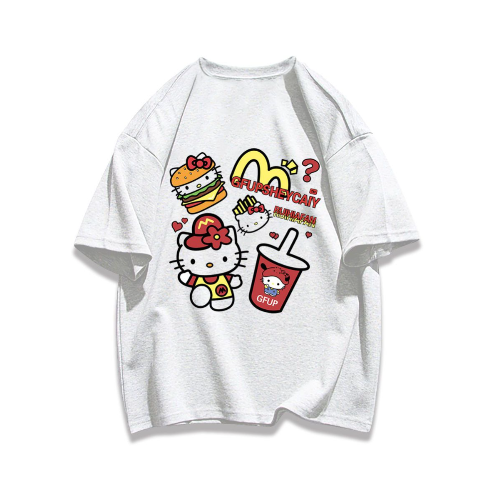 男女兼用 シンプル カジュアル プリント Tシャツ S-13232