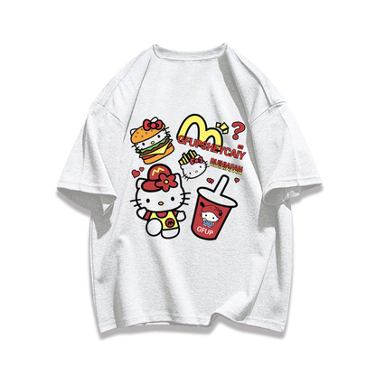 男女兼用 シンプル カジュアル プリント Tシャツ S-13232