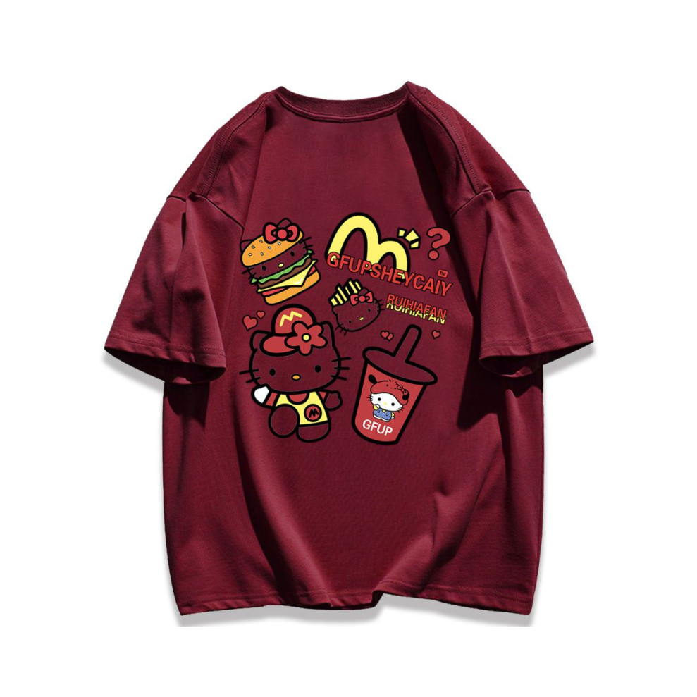 男女兼用 シンプル カジュアル プリント Tシャツ S-13232