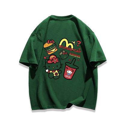 男女兼用 シンプル カジュアル プリント Tシャツ S-13232