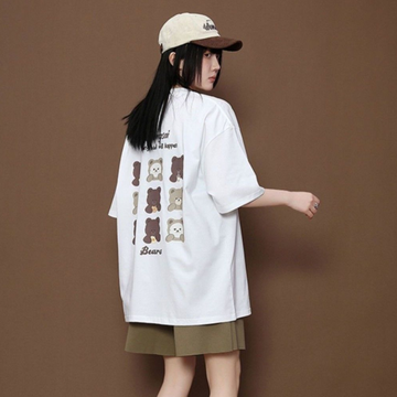 売れ筋 ゆったり Tシャツ & ショーツ セットアップ MO-80109