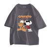 男女兼用 シンプル プリント Tシャツ & ショーツ セットアップ S-13264