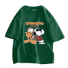 男女兼用 シンプル プリント Tシャツ & ショーツ セットアップ S-13264