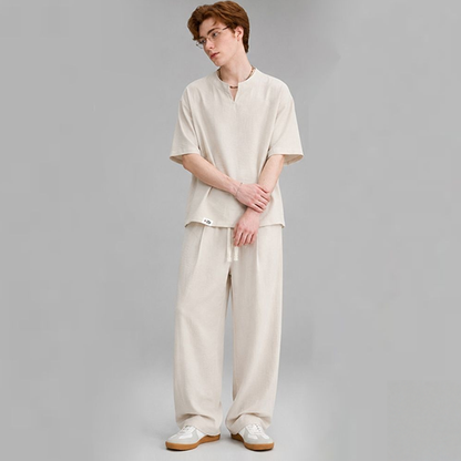 売れ筋 ゆったり Tシャツ & カジュアルパンツ セットアップ MO-80115