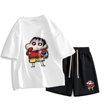 男女兼用 カジュアル Tシャツ & ショーツ セットアップ S-13267