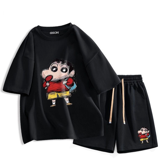 男女兼用 カジュアル Tシャツ & ショーツ セットアップ S-13267