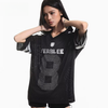 通気メッシュ 袖2本ライン Vネック Tシャツ S-80004
