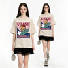 上質 シンプル プリント カジュアル Tシャツ S-13295