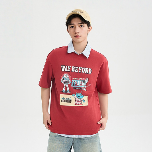 大流行新作 プリント カジュアル Tシャツ S-13307