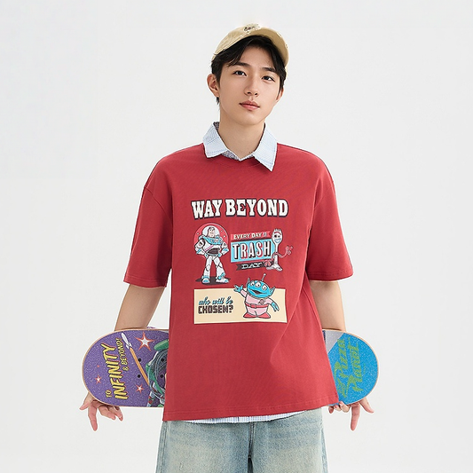 大流行新作 プリント カジュアル Tシャツ S-13307