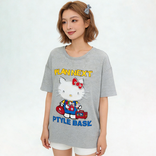 コーデの主役に！プリント カジュアル Tシャツ S-13311
