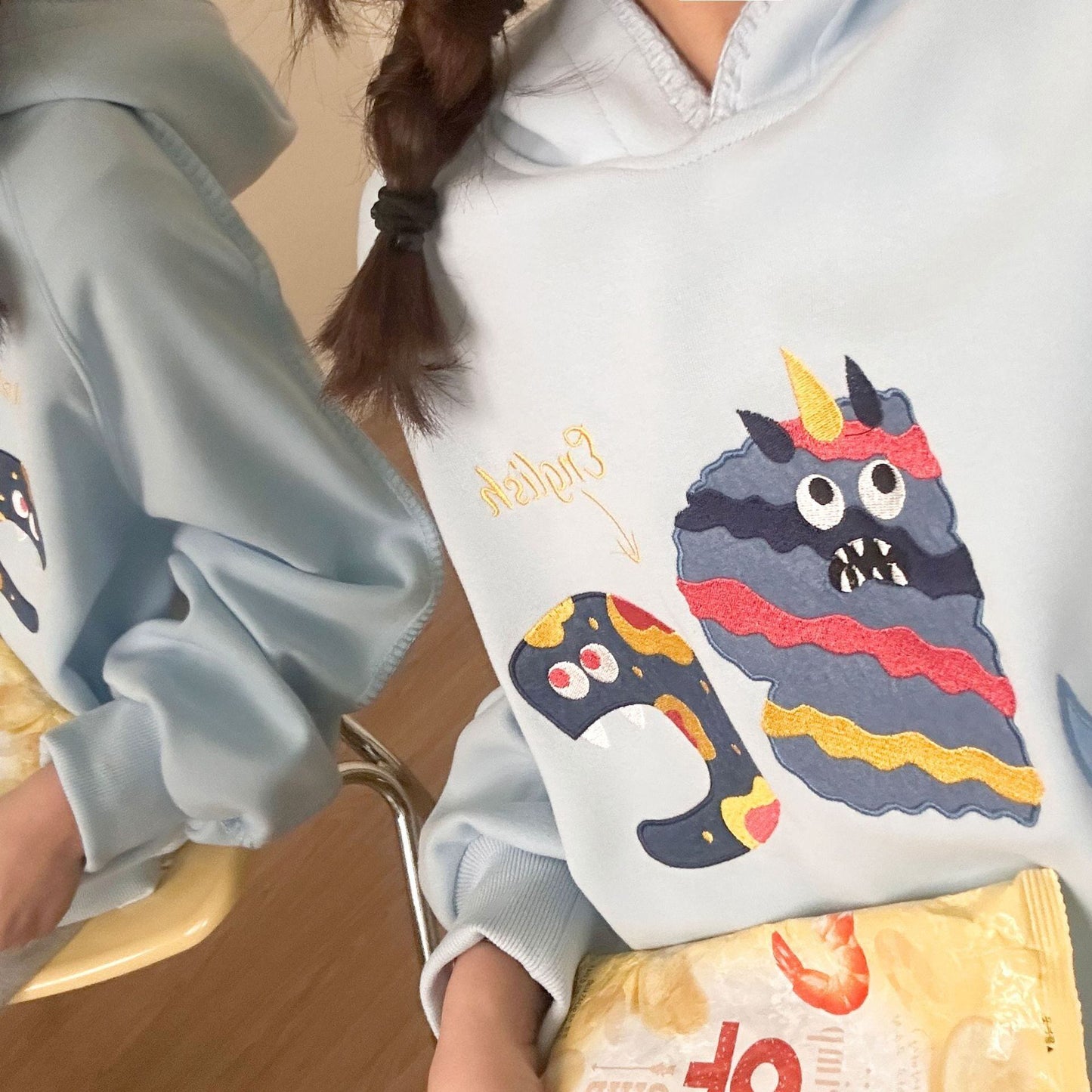 大人可愛い ゆったり 刺?ロゴ パーカ 全4色トップス＜S-4811＞