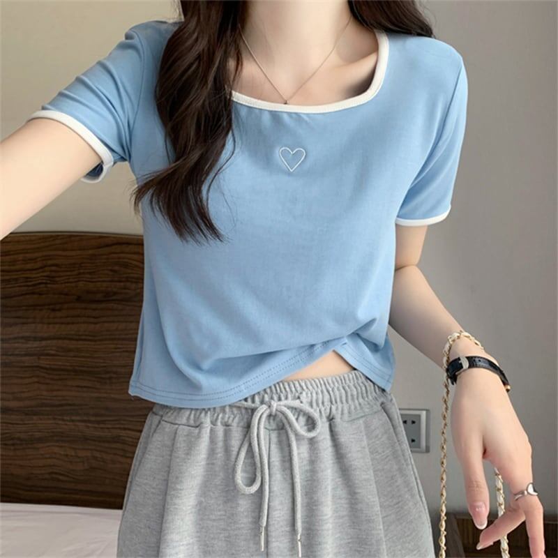 スリム 切り替え スタイリッシュ Tシャツ カットソー＜S-3449＞