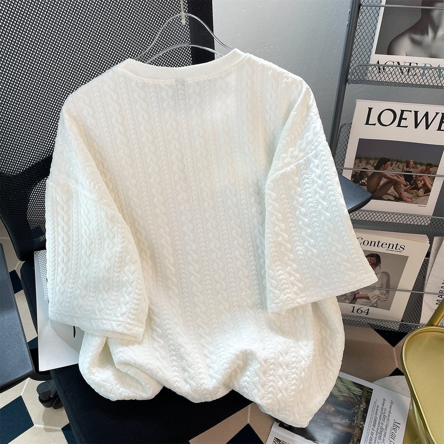 ゆったり感アップ 切り替え 美人度アップ Tシャツ＋ショートパンツ セットアップ＜S-3457＞